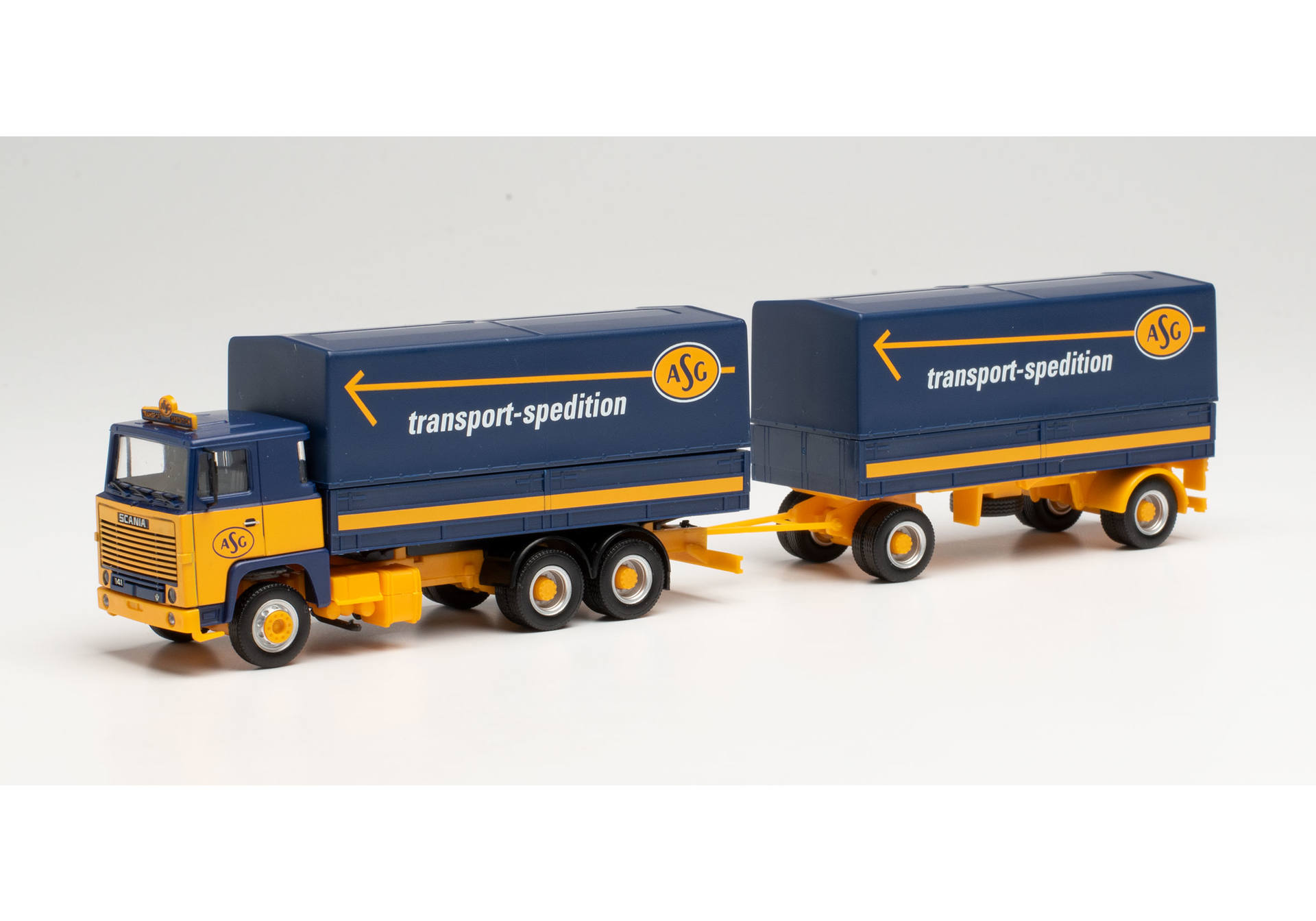 Scania 141canvas trailer truck „ASG“