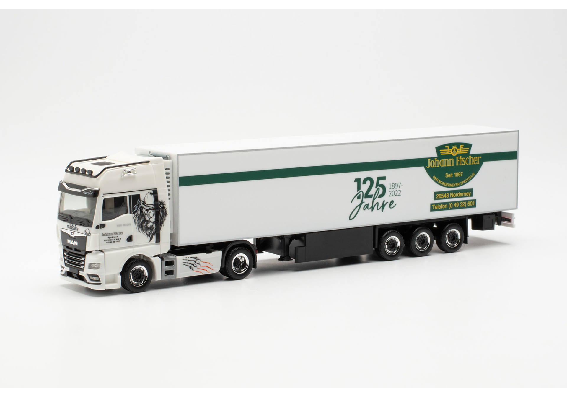 MAN TGX GX refrigerator box semitrailer truck "Fischer"