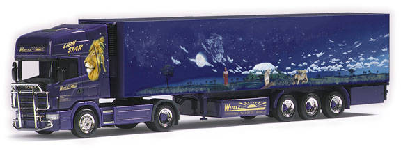 Scania 144 TL Kühlkoffer-Sattelzug 2a/3a