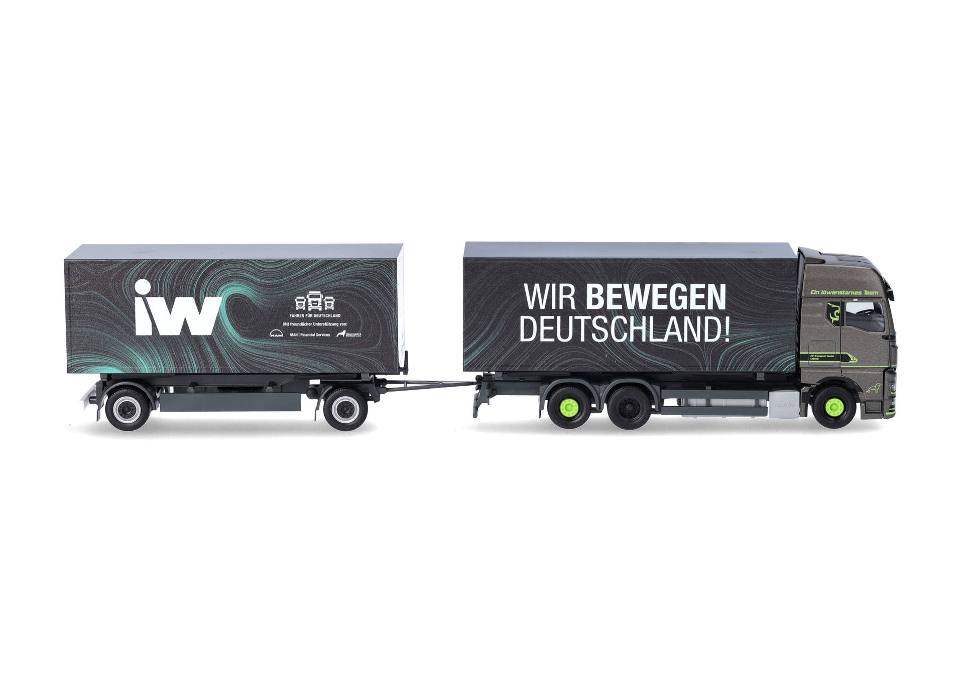 MAN TGX GX Wechselkoffer-Hängerzug "IW / Wir bewegen Deutschland" (Sachsen/Leipzig)