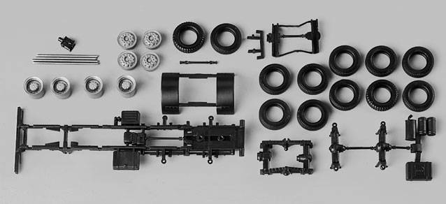MAN chassis for dump truck 4-axle (metal)Content: 2 pcs.