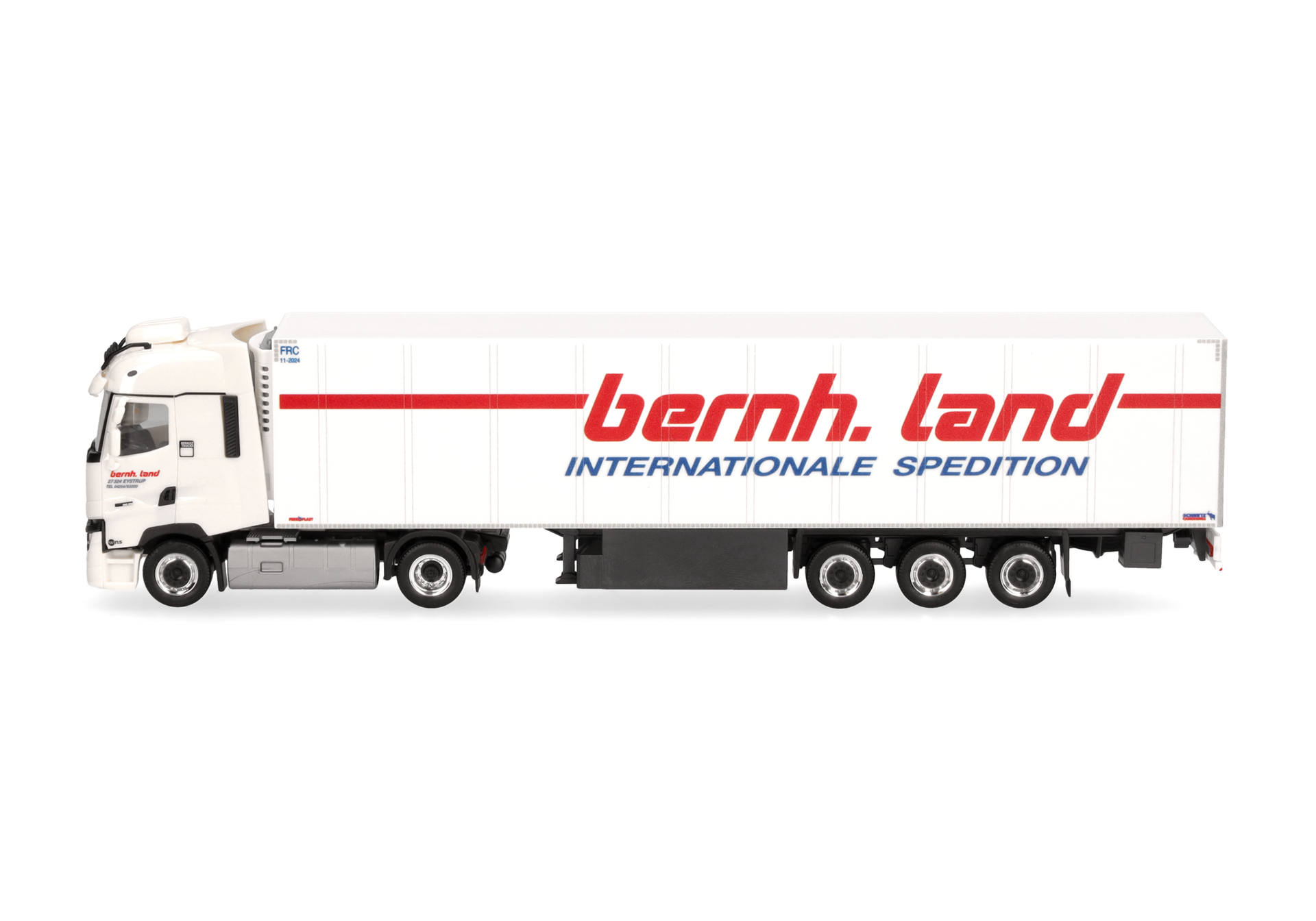 Renault T facelift refrigerated box semitrailer truck "Bernhard Land" (Lower Saxnoy/Eystrup)