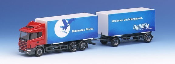 Scania 124 HL Exchange case trailer train 3A/2A