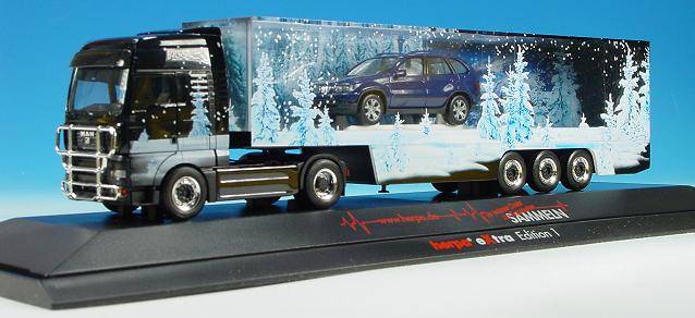 MAN TGA XXL with a Herpa BMW X5