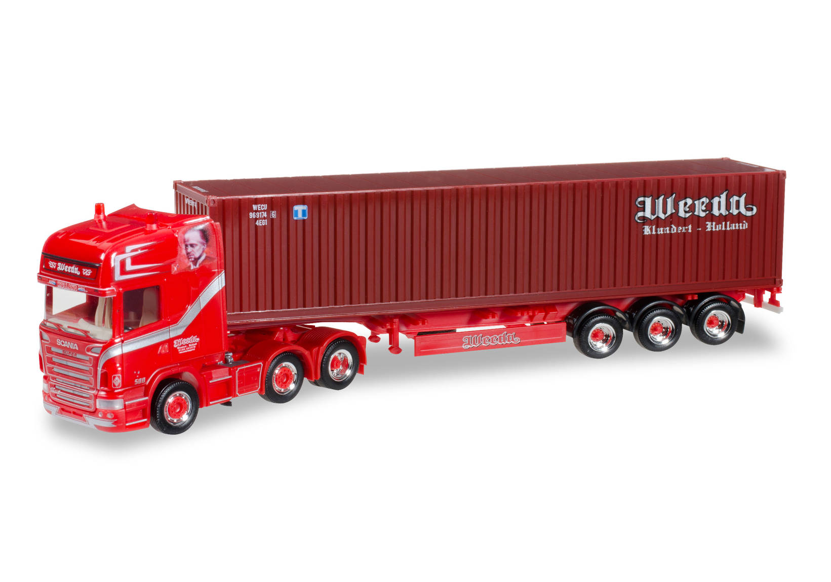 Scania R TL 6x4 container trailer „Weeda / WEC Lines“ (NL)