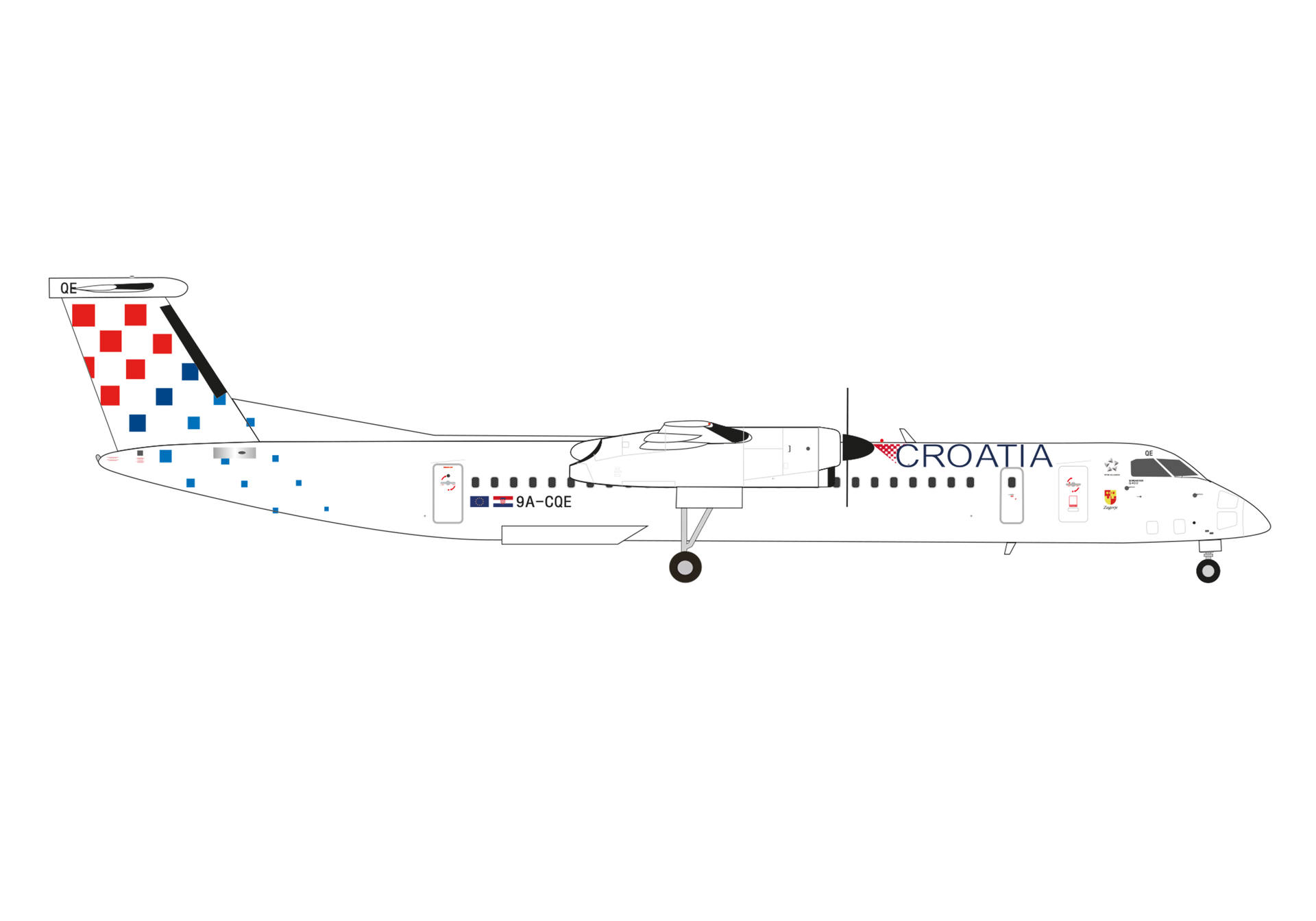 Croatia Airlines Bombardier Q400 - “Zagorje” - 9A-CQE