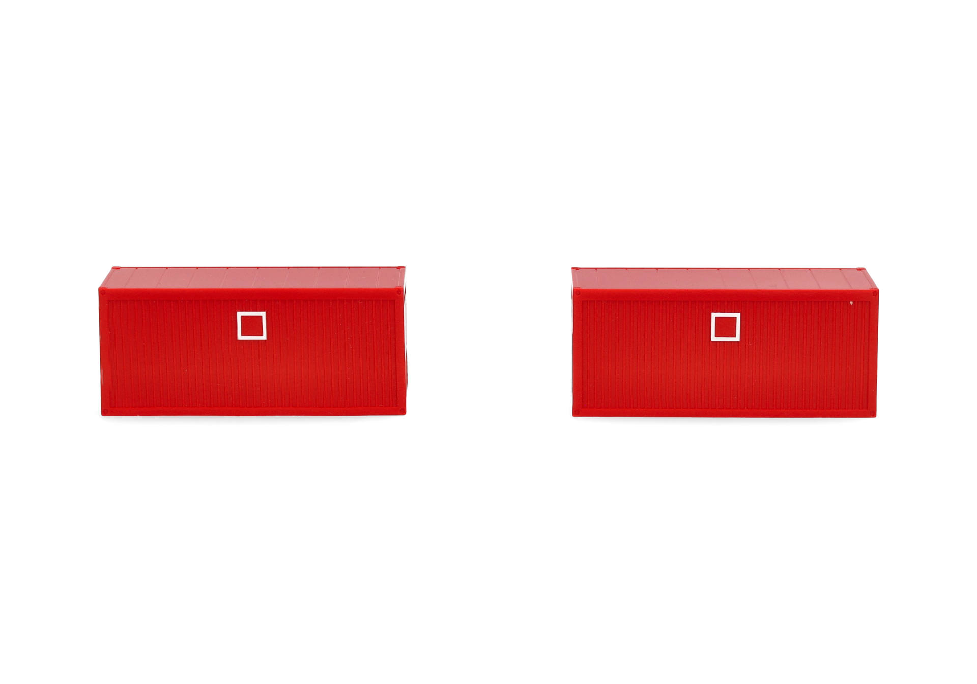 2x 20ft Baucontainer, rot
