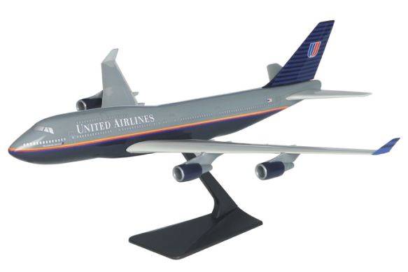 United Airlines Boeing 747-400. This item comes / came in Wooster branded packaging.