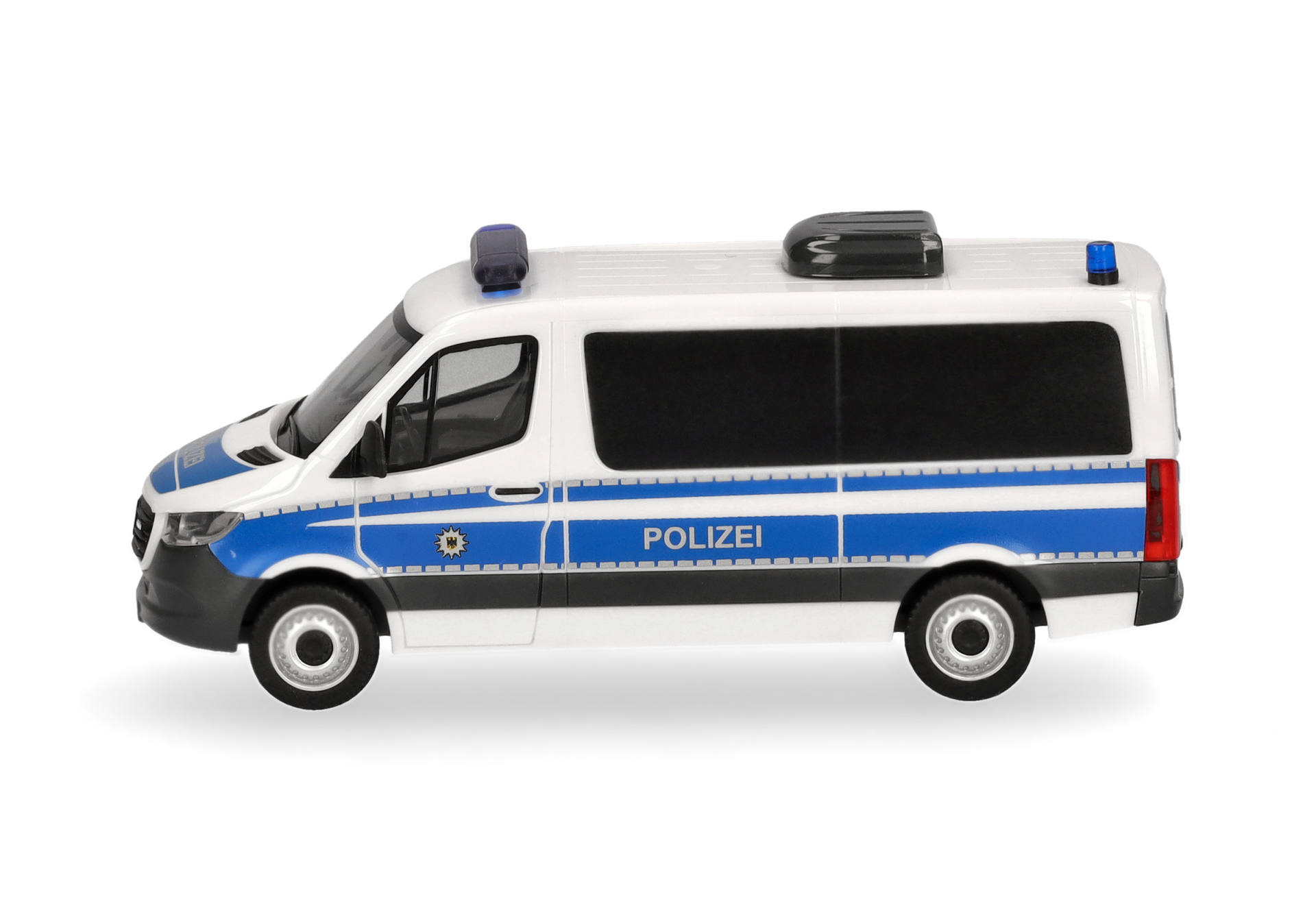 Polizeibus, Polizei, Rettungsfahrzeug, Blau-Weiß, Fenster