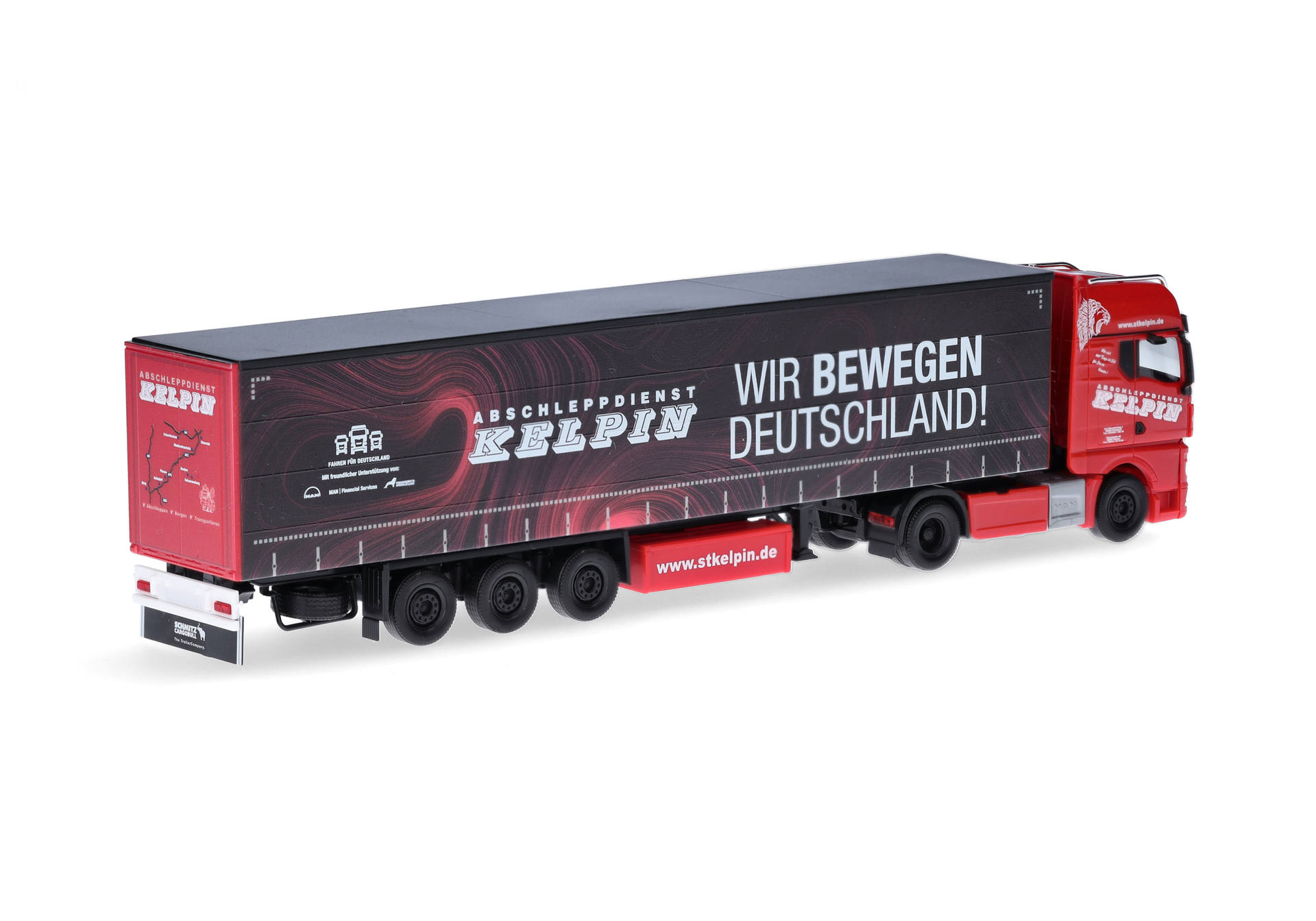 MAN TGX GX curtain canvas semitrailer truck "KELPIN/Wir bewegen Deutschland" (Saxony/Geilsdorf)