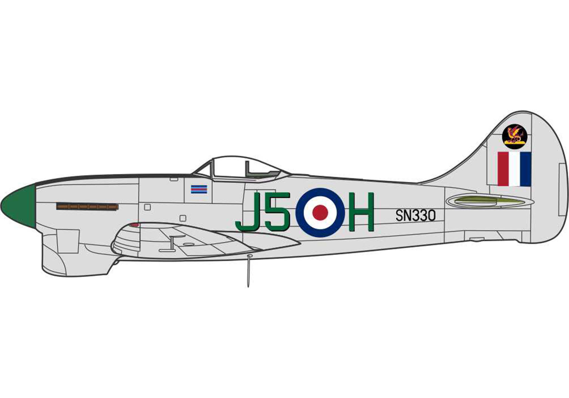 3 Squadron, SN330, Hawker Tepest MkV