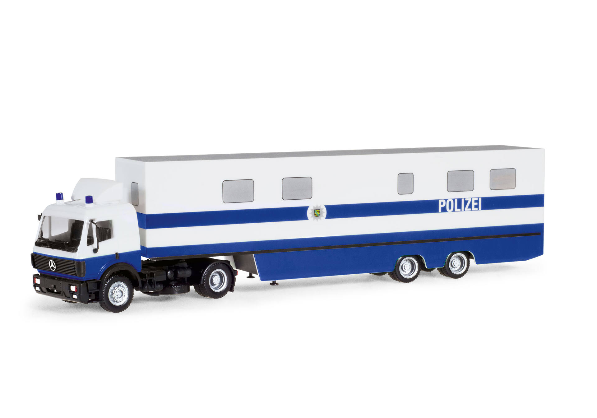 Mercedes-Benz SK Koffer-Sattelzug "Polizei Sachsen / Befehlskraftwagen"