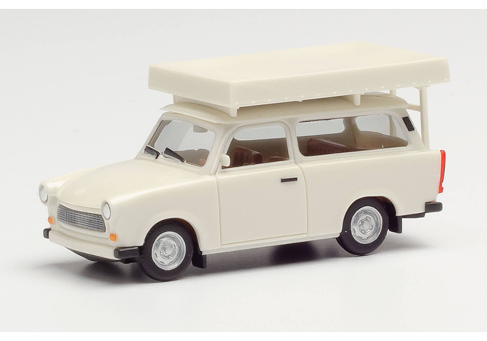 Trabant 601 Universal with roof tent, pearl white