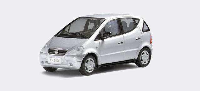 Mercedes-Benz A-Class, silver metallic, 1/43 scale