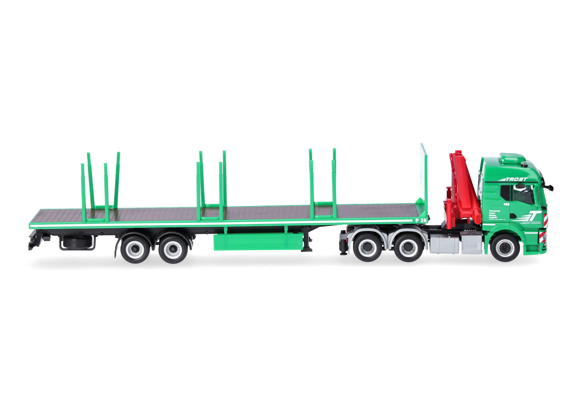 flatbed truck, trailer, green truck, heavy duty, carriage trailer