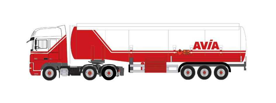 DAF XF105 SSC tank semitrailer "Avia"