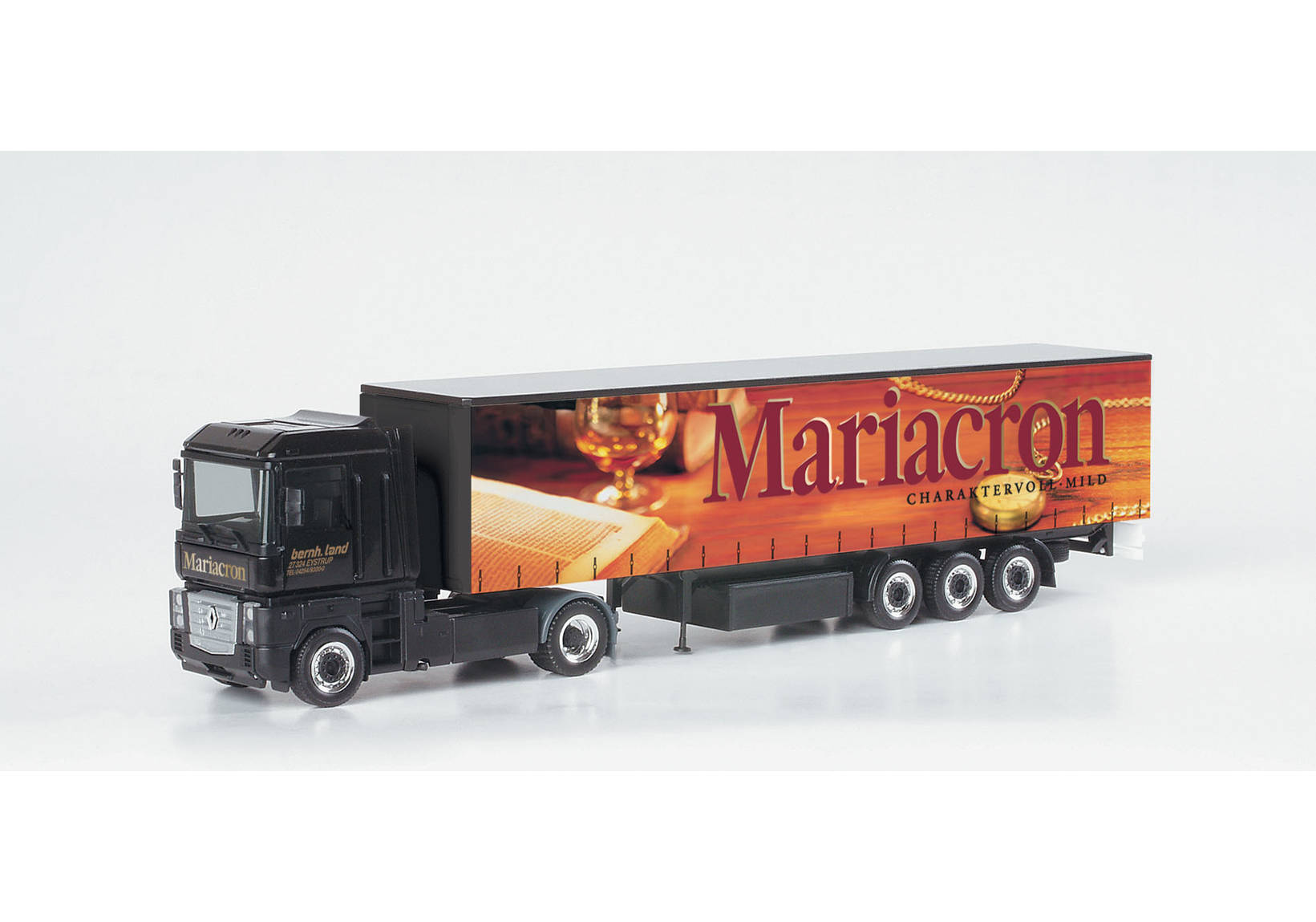 Renault Magnum curtain canvas semitrailer "Mariacron"