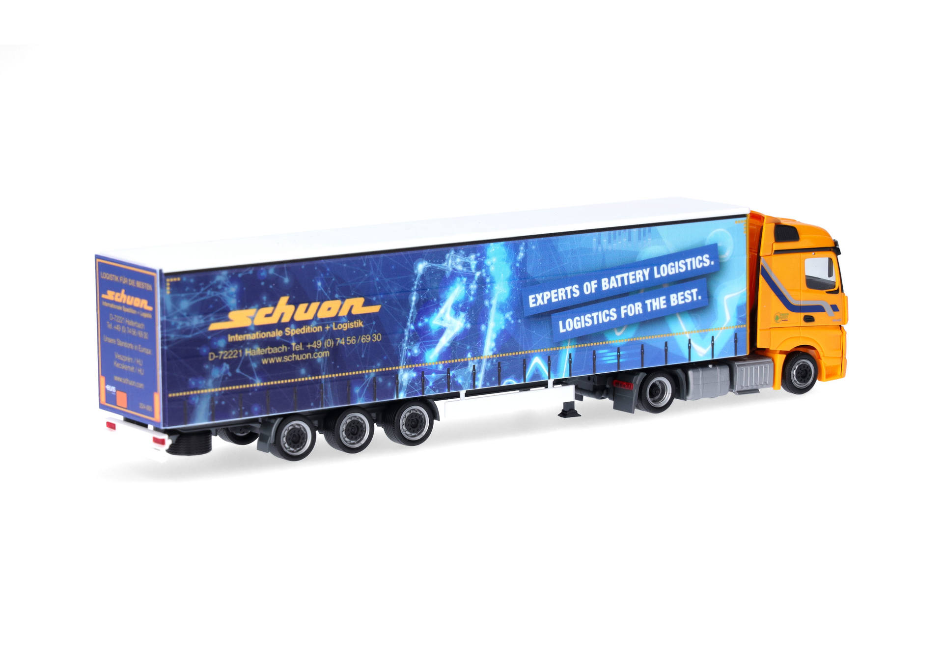 Mercedes-Benz Actros L 18 Streamspace Jumbogardinenplanen-Sattelzug "Schuon"