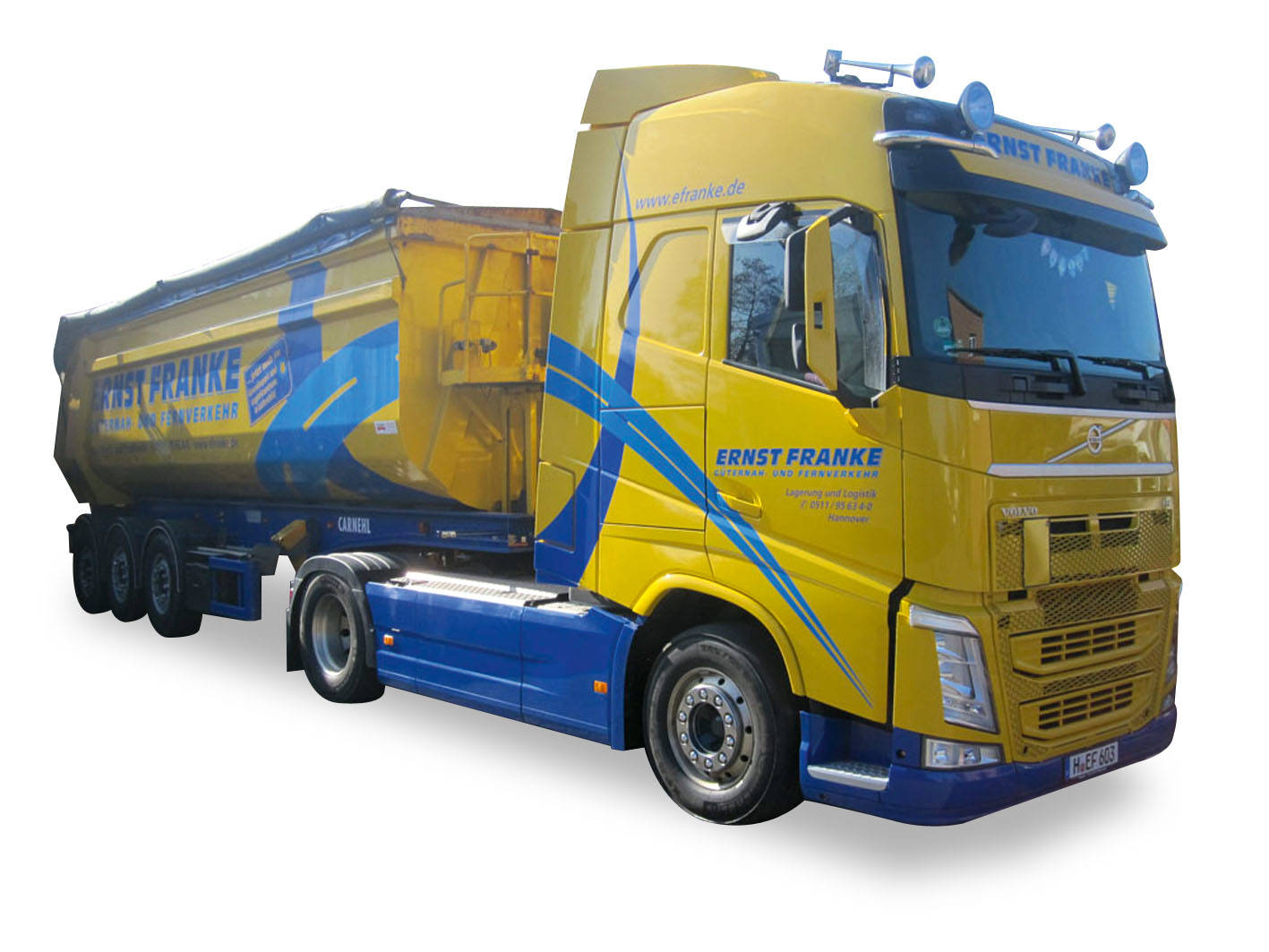 Volvo FH GL dump semitrailer "Franke"