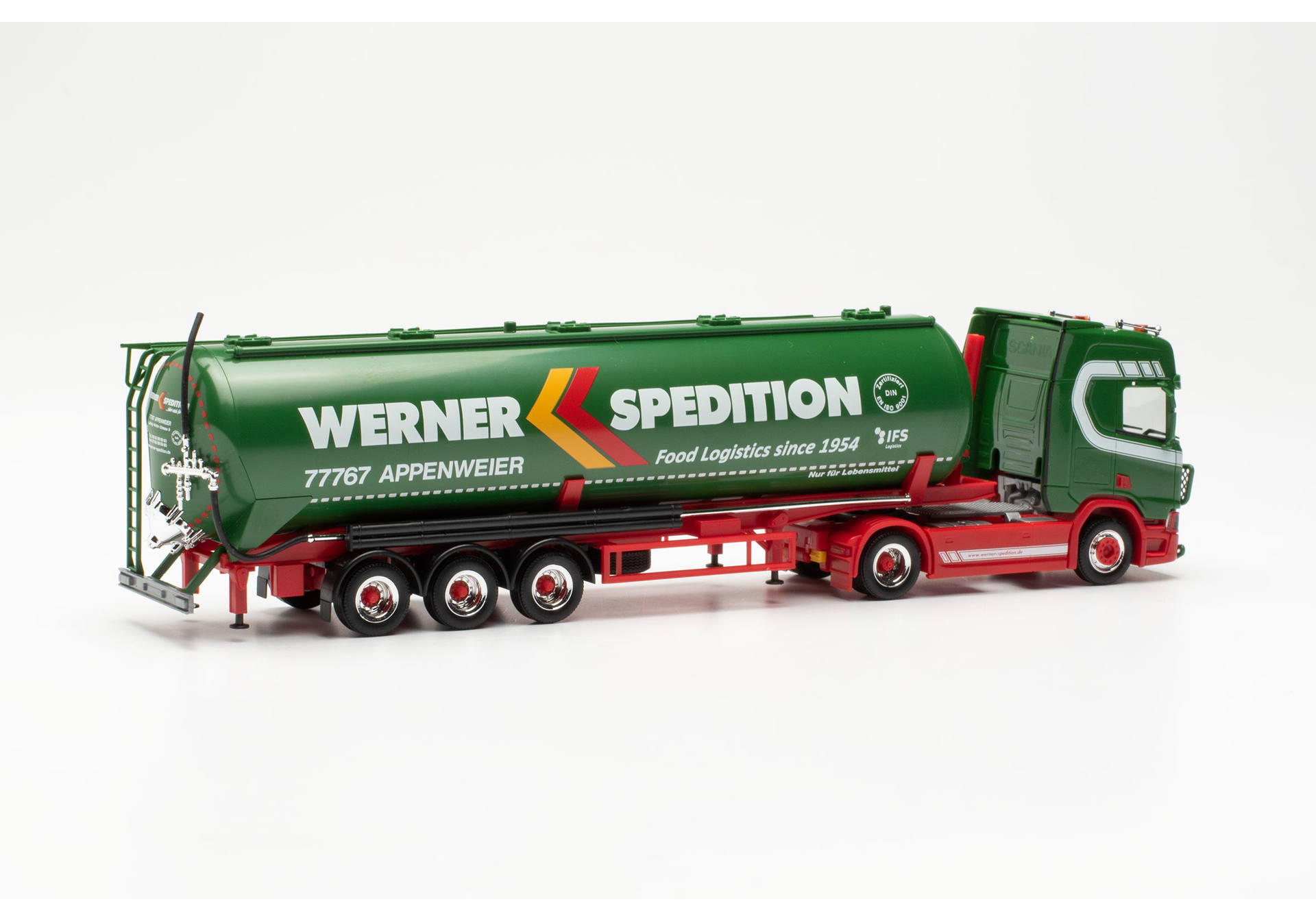 Scania CR20 HD silo semitrailer truck Feldbinder 60m³ „Spedition Werner”