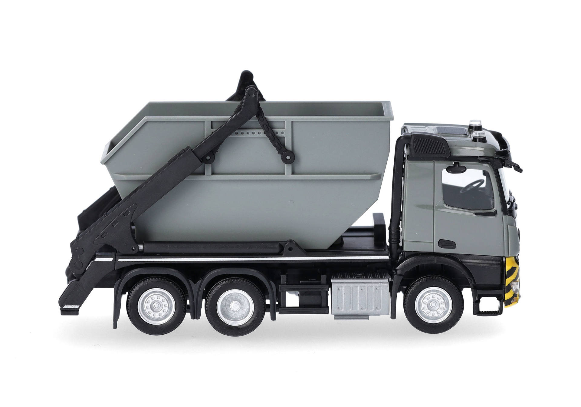 Mercedes-Benz Arocs M skip loader AK16, grey/yellow