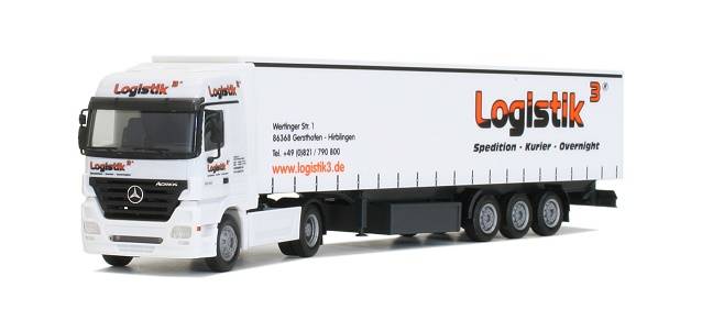 Mercedes-Benz Actros LH curtain canvas semitrailer "Logistik3"