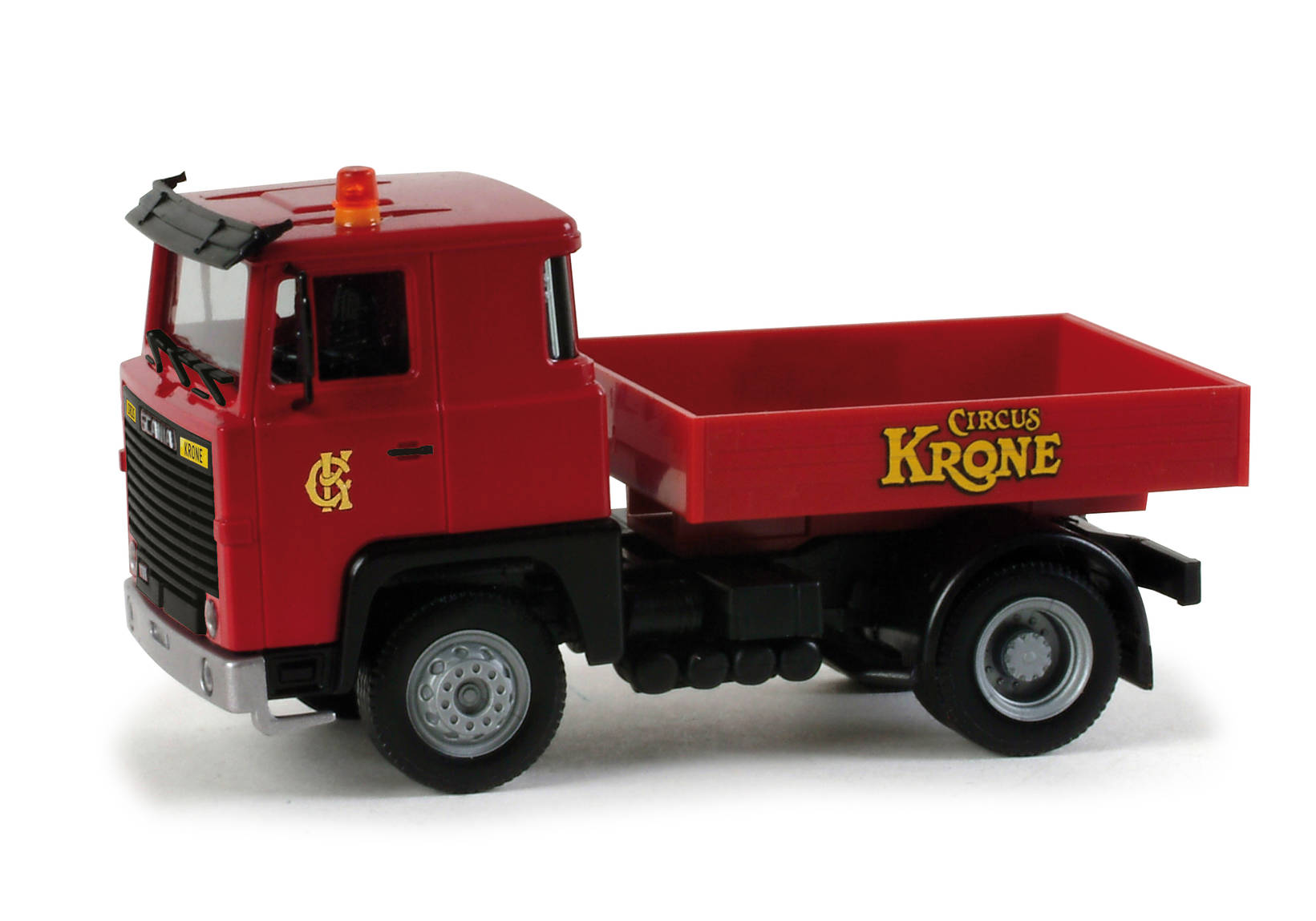 Scania 111 rigid tractor with platform "Circus Krone"