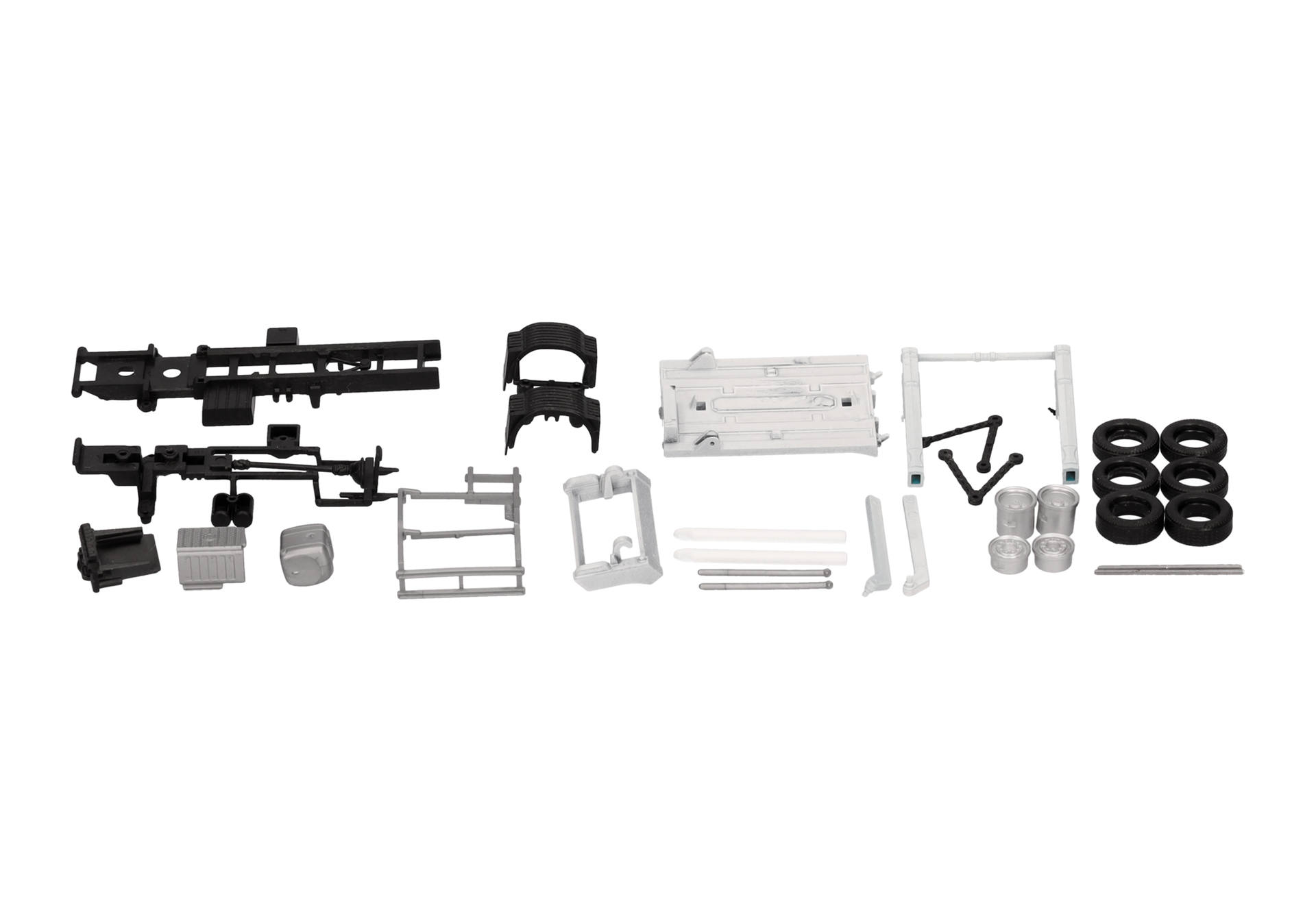 Parts service: Truck chassis 2axles Mercedes-Benz (without cabin) skip loader AK12, 2 pieces