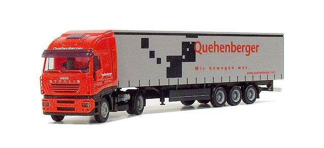Iveco Stralis curtain tarp semitrailer "Quehenberger"