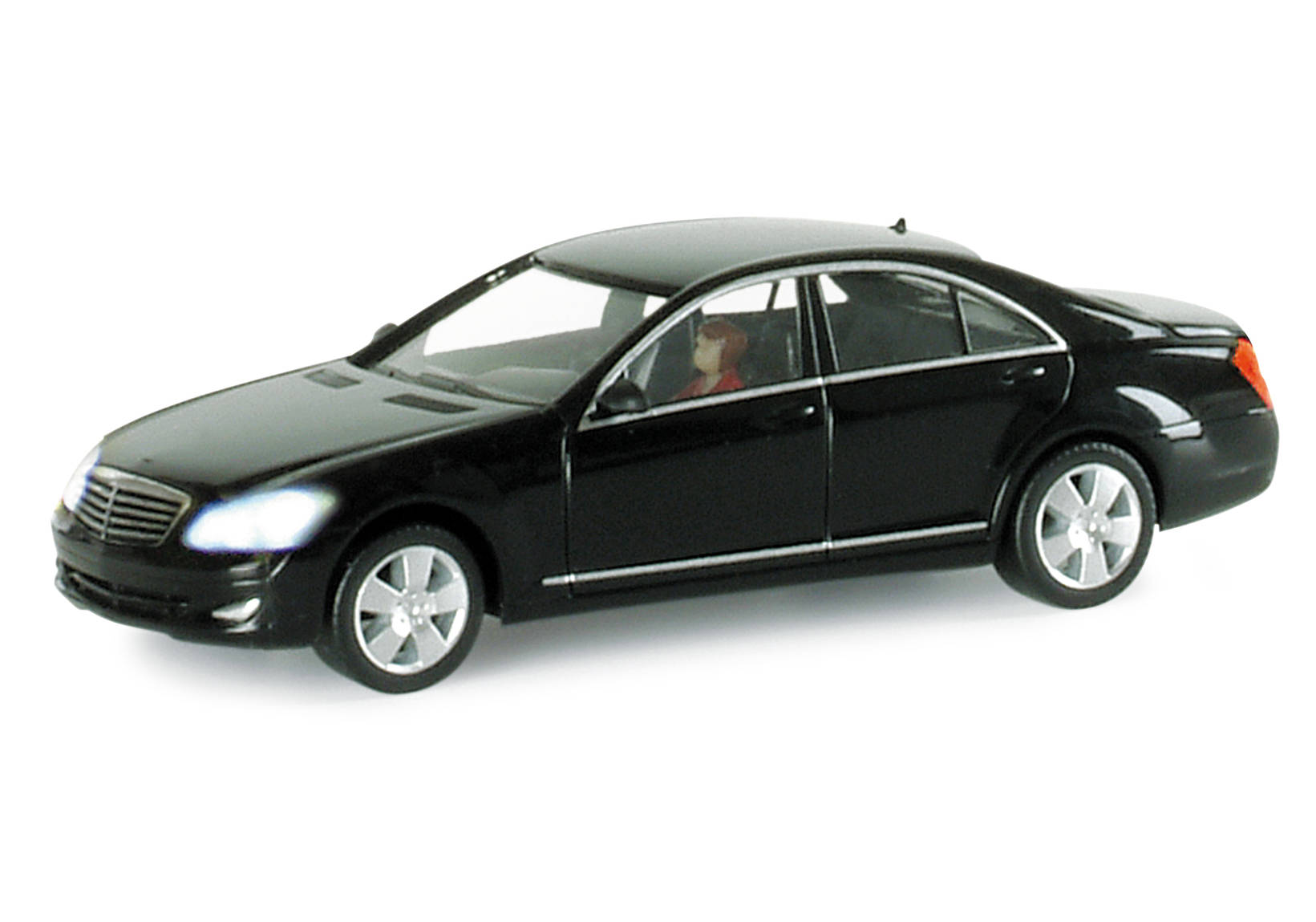 Mercedes-Benz S-class, with light and figure