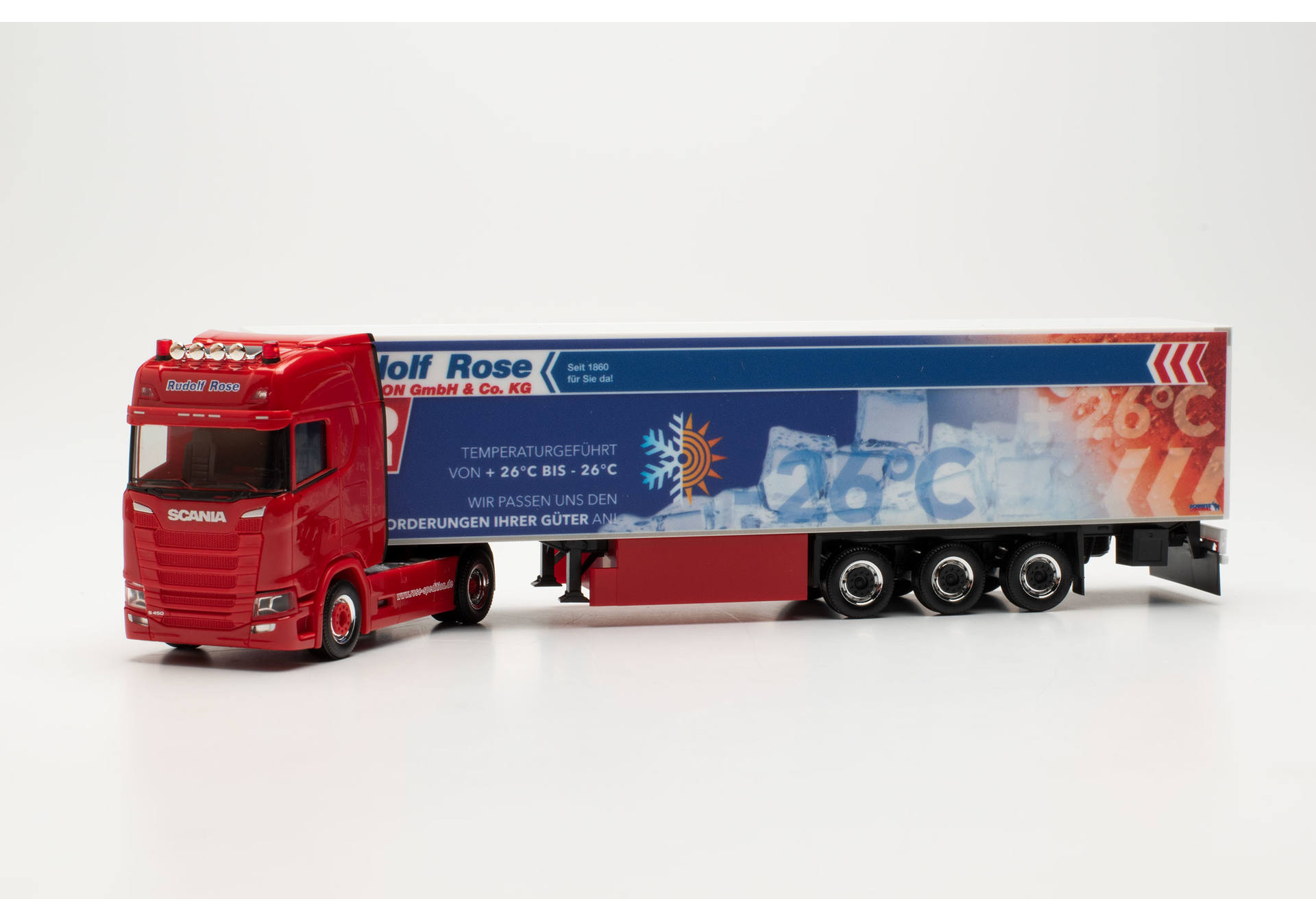 Scania CS 20 high roof refrigerated box semitrailer Rudolf Rose / Trucker Babe Manu