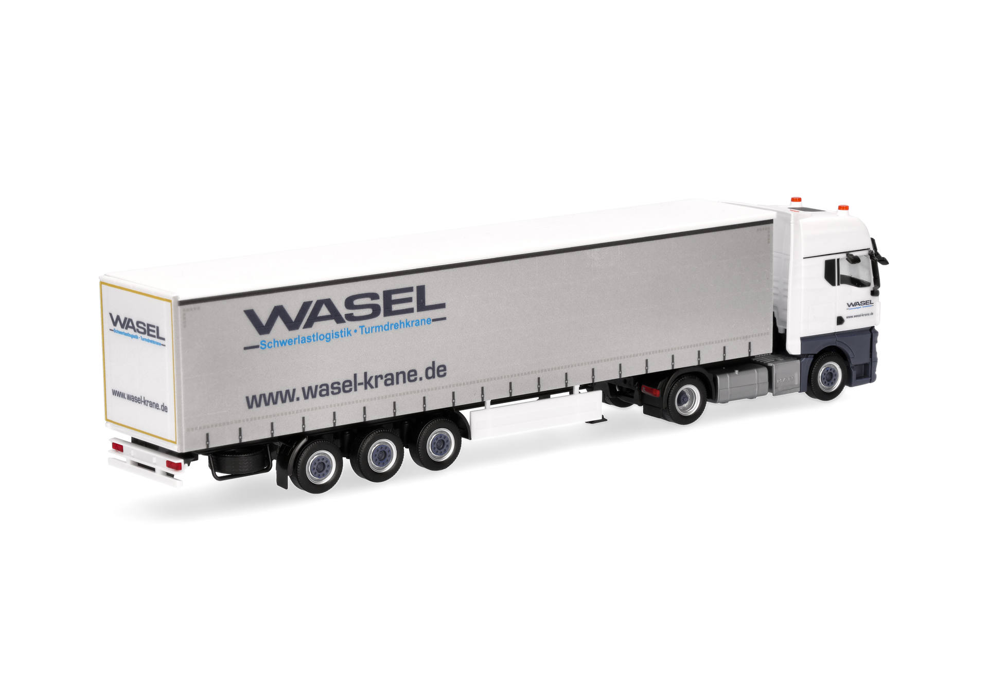 Lkw, Auflieger, Sattelzug, grauer Auflieger, weißes Kabinens