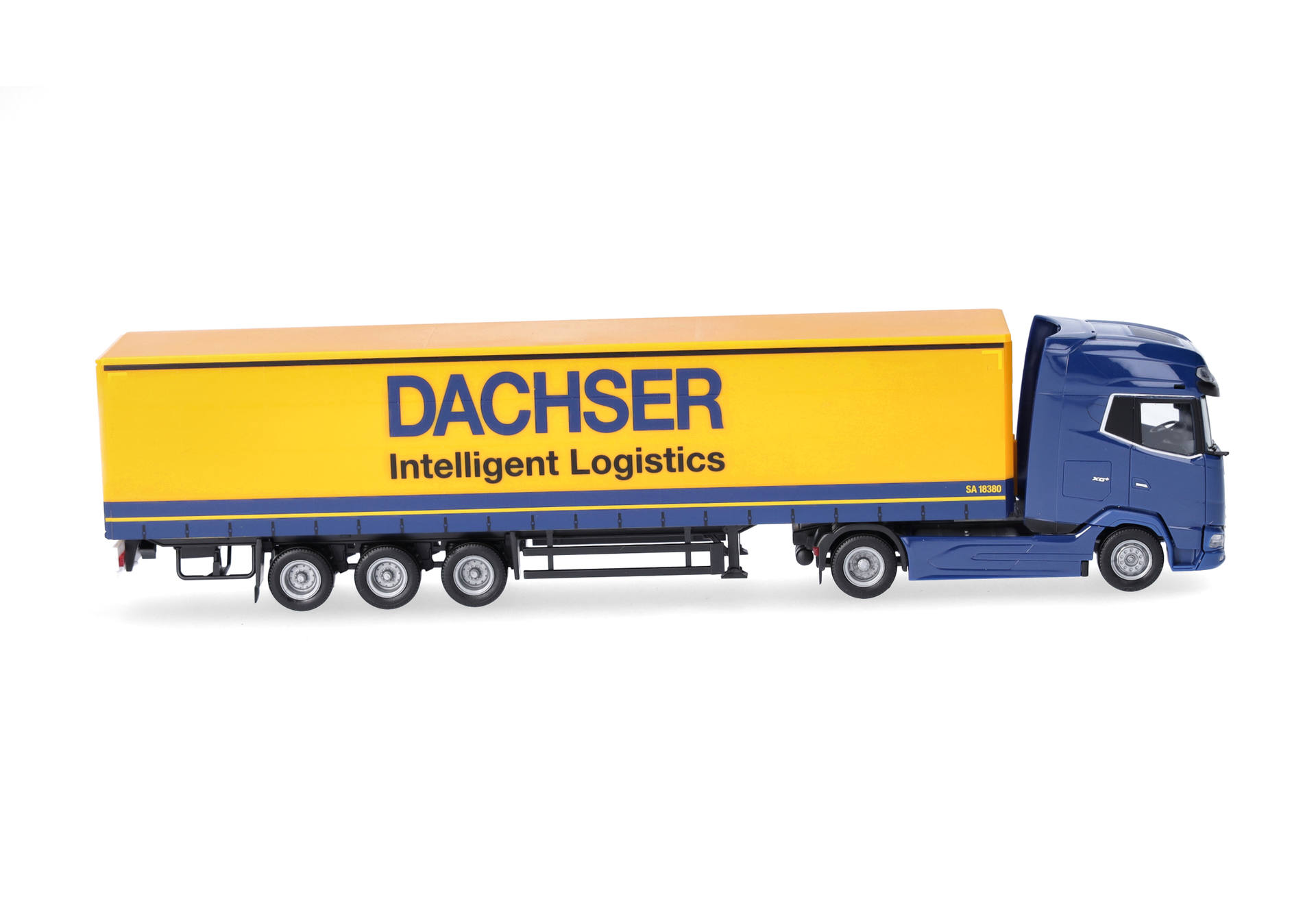 DAF XG+ curtain canvas semitrailer truck 2a/3a "Dachser - Intelligent Logistics"