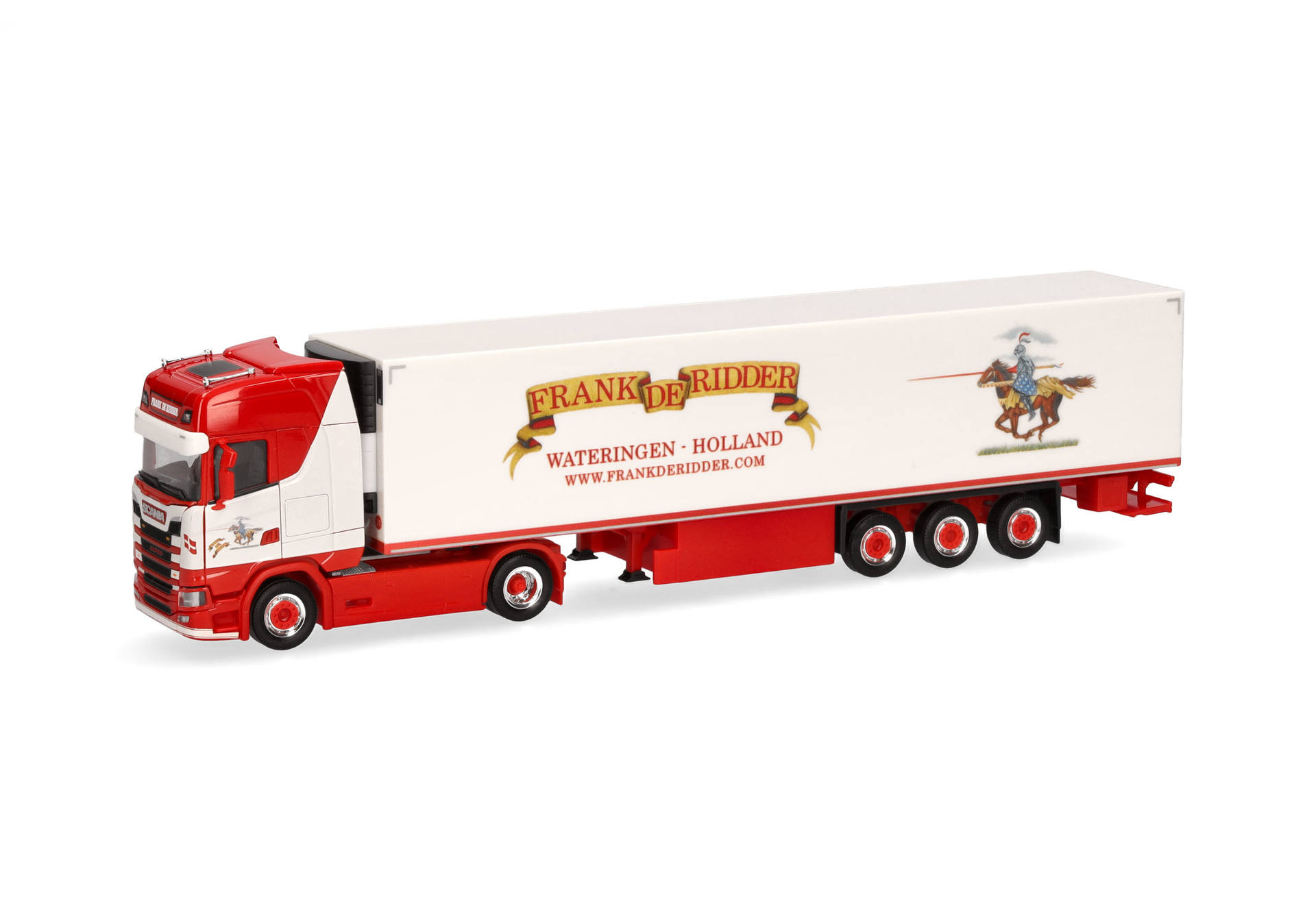 Scania CS 20 HD refrigerated box semitrailer truck "Frank de Ridder", Niederlande