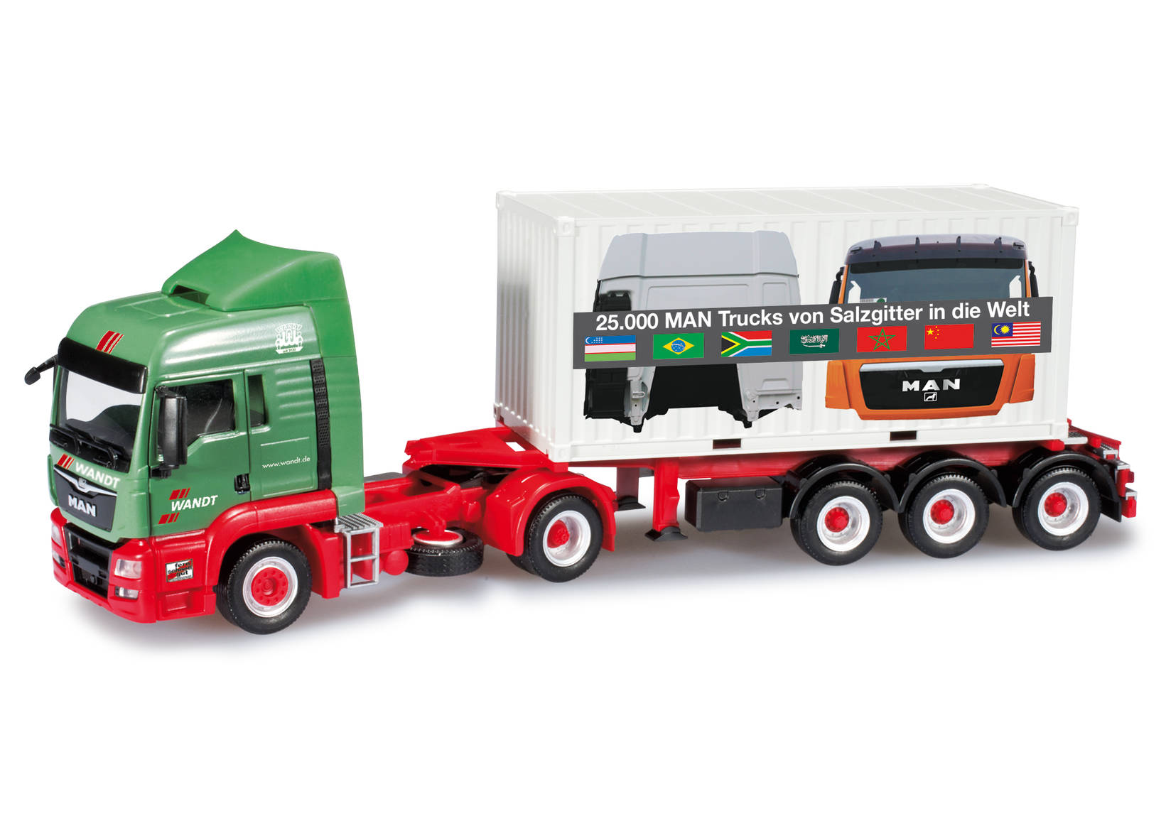 MAN TGS LX Euro 6 container semitrailer "Wandt"