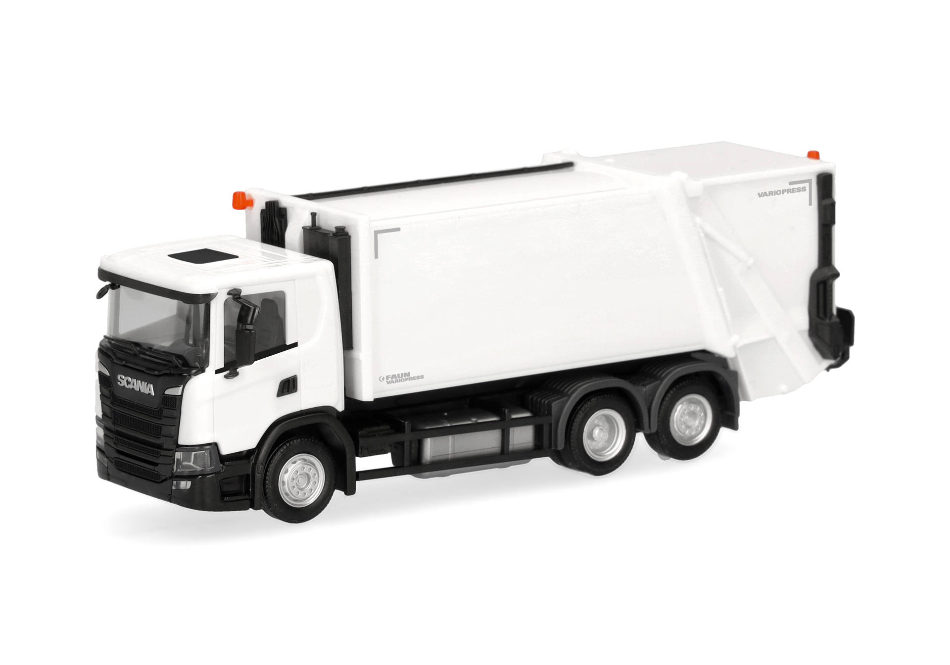 Scania CG17 refuse collection vehicle, white