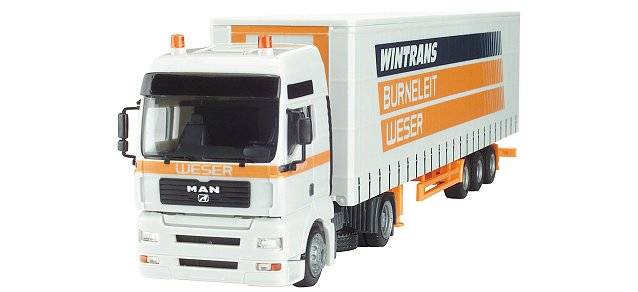 MAN TGA XXL curtain canvas semitrailer "Weser"