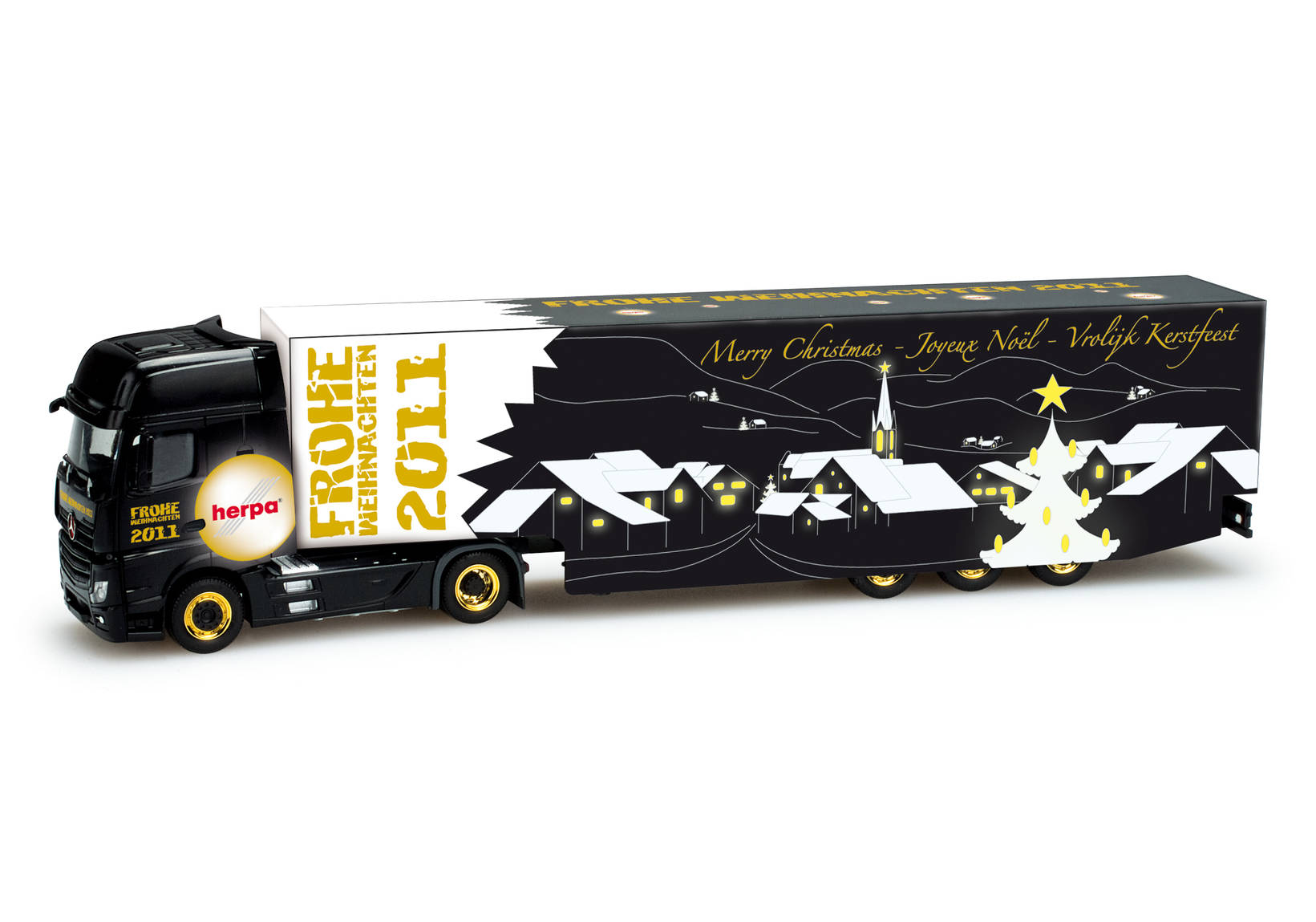 Mercedes-Benz Actros Gigaspace box semitrailer "Herpa Weihnachten 2011"