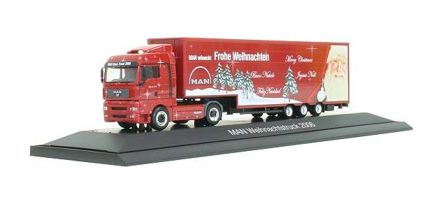 MAN TGA XLX jumbo curtain canvas semitrailer "MAN Christmas truck 2006"