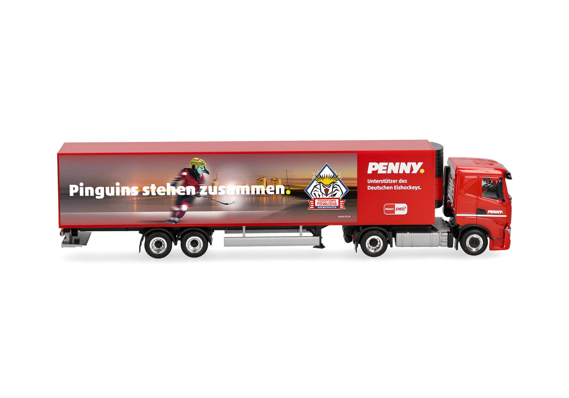 truck, trailer, red, graphic, hockey promo, toy truck, trailer, red truck, ice hockey, graphic wrap