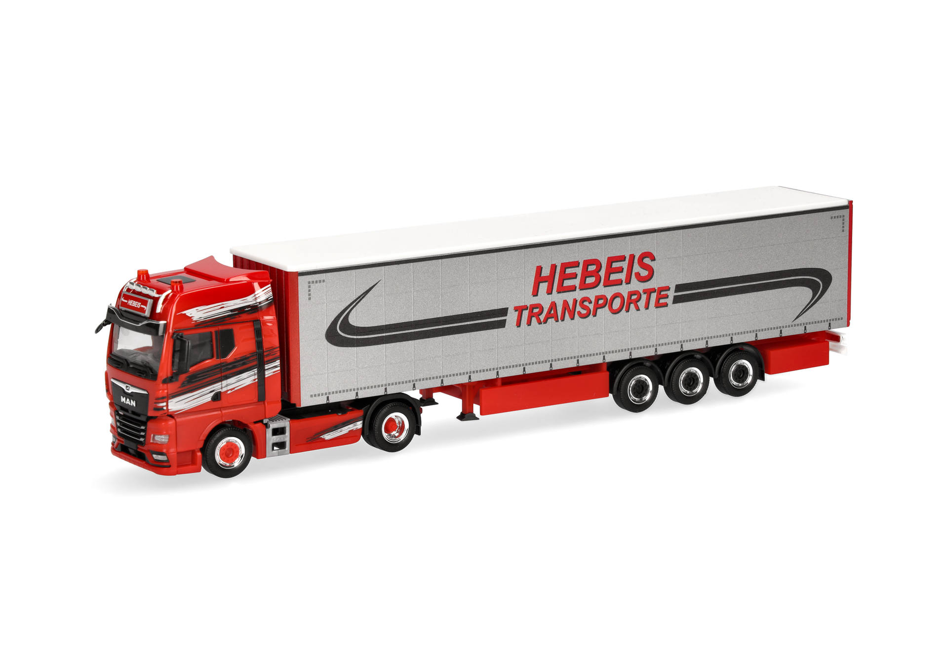 MAN TGX GX curtain canvas semitrailer truck "Hebeis Transporte"