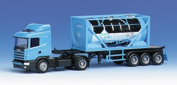 Scania 124 HL Container saddle train 2A/3A