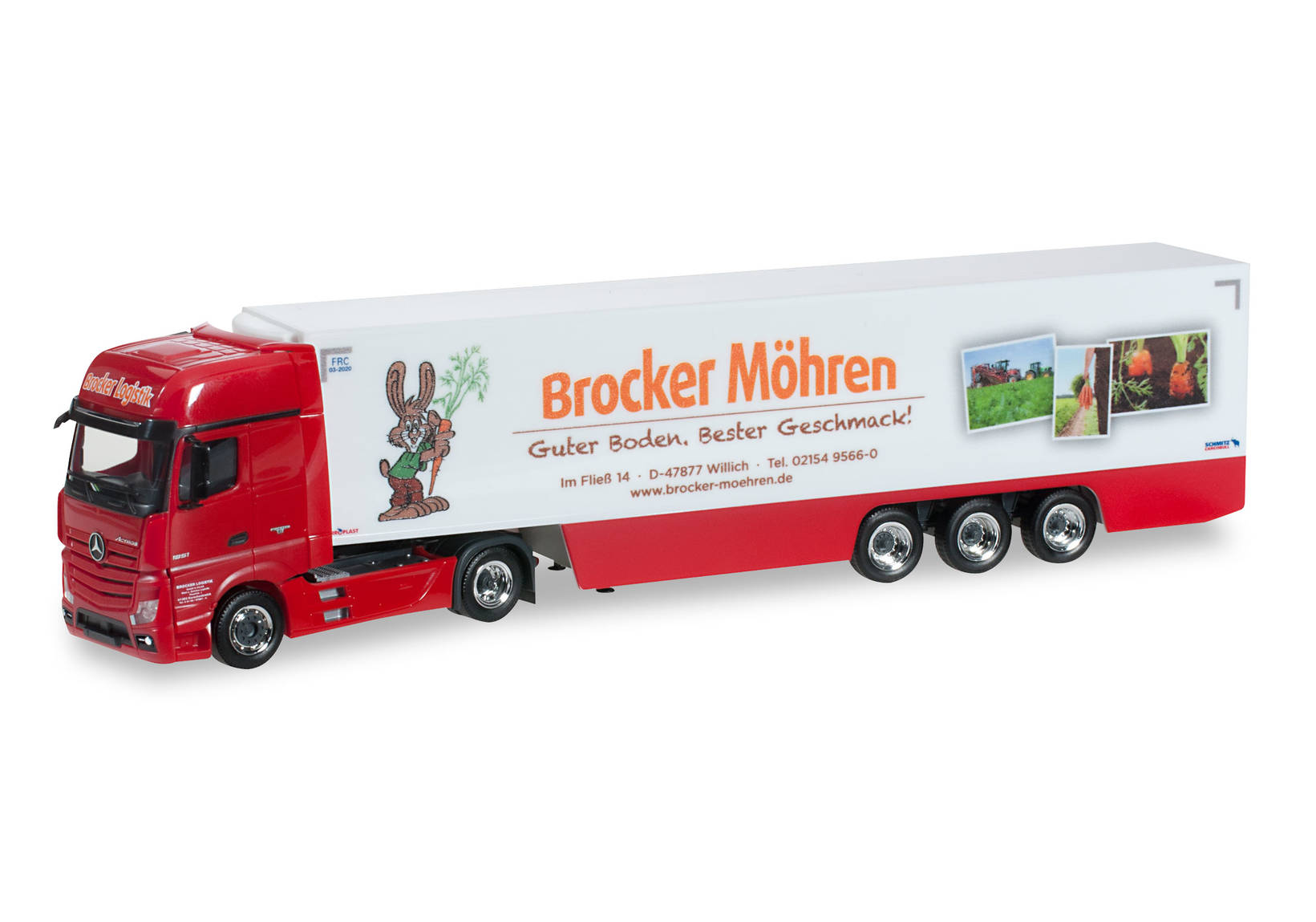 Mercedes-Benz Actros Gigaspace Kühlkoffer-Sattelzug "Brocker"