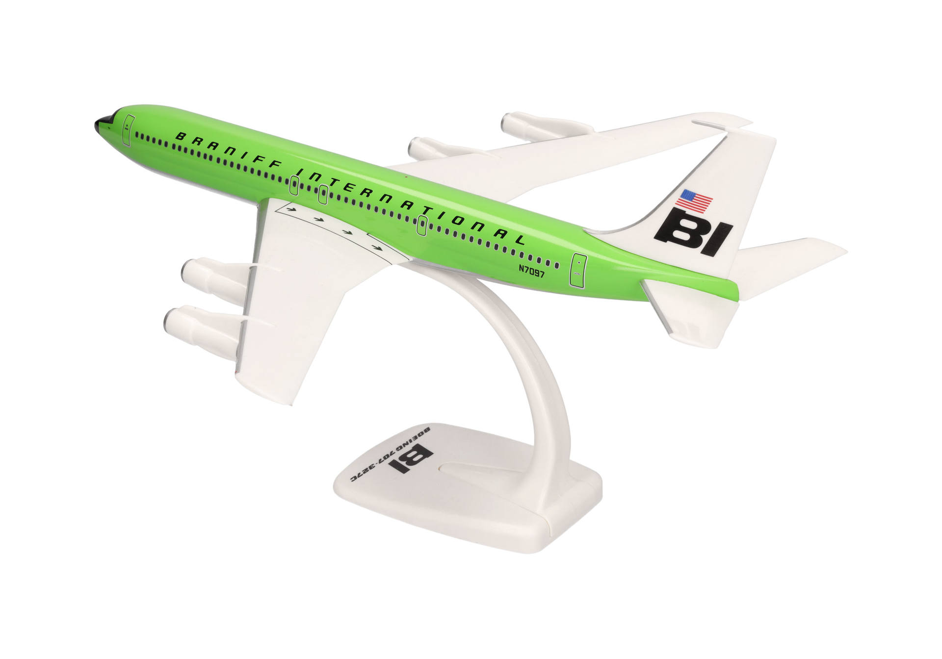 Braniff International Boeing 707-320 - Solid lime green