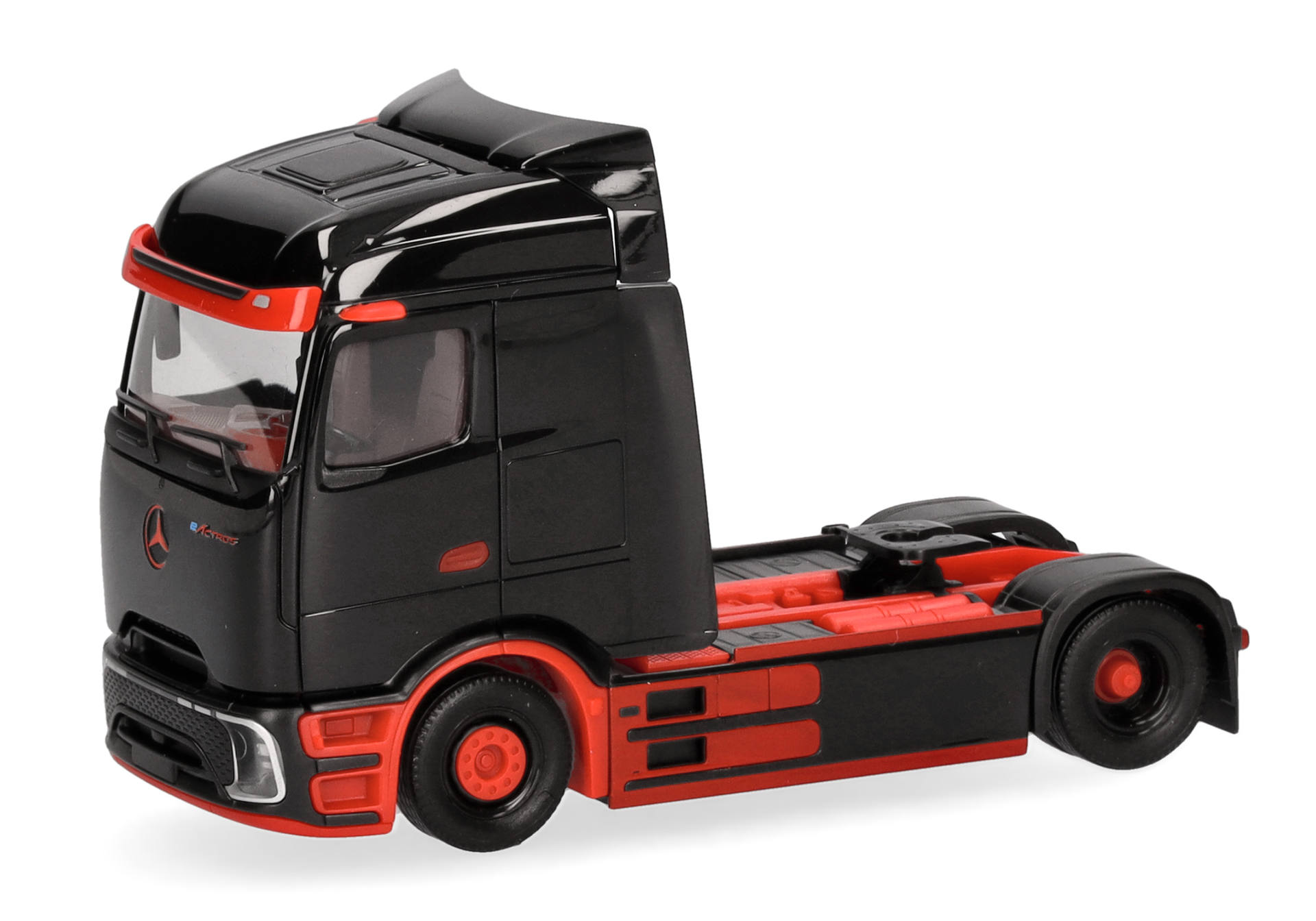 Mercedes-Benz eActros 600 Procabin rigid tractor 2axles, black/red