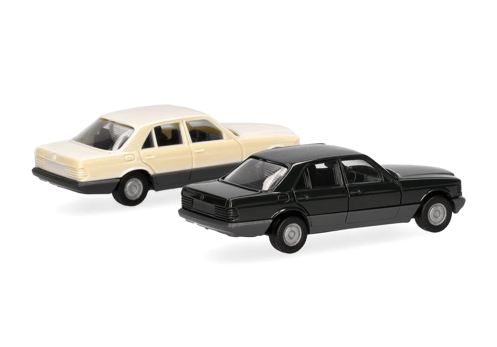 Herpa MiniKit: 2er Set Mercedes-Benz S-Klasse (W126), tiefgrün/elfenbein