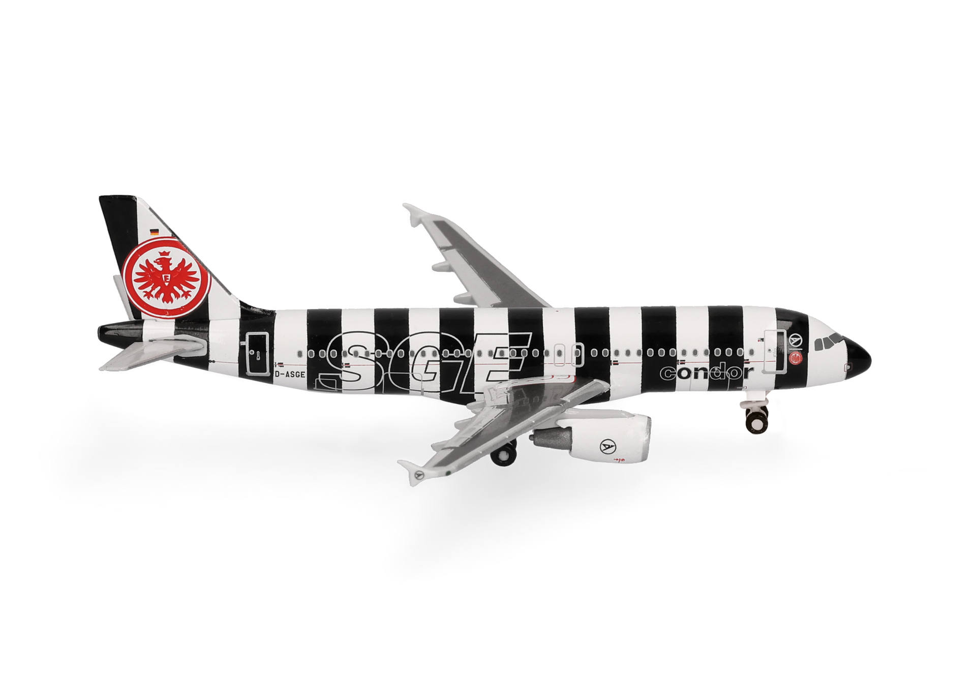 toy airplane, model aircraft, black white, striped, landing gear, airplane, model, black white striped, engine, landing gear