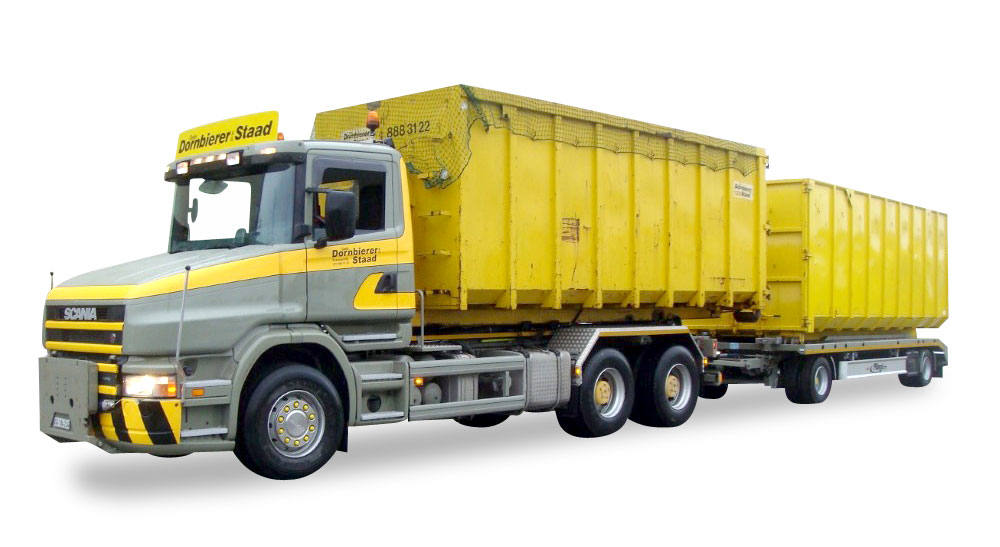 Scania Hauber roll-off trailer "Dornbierer"