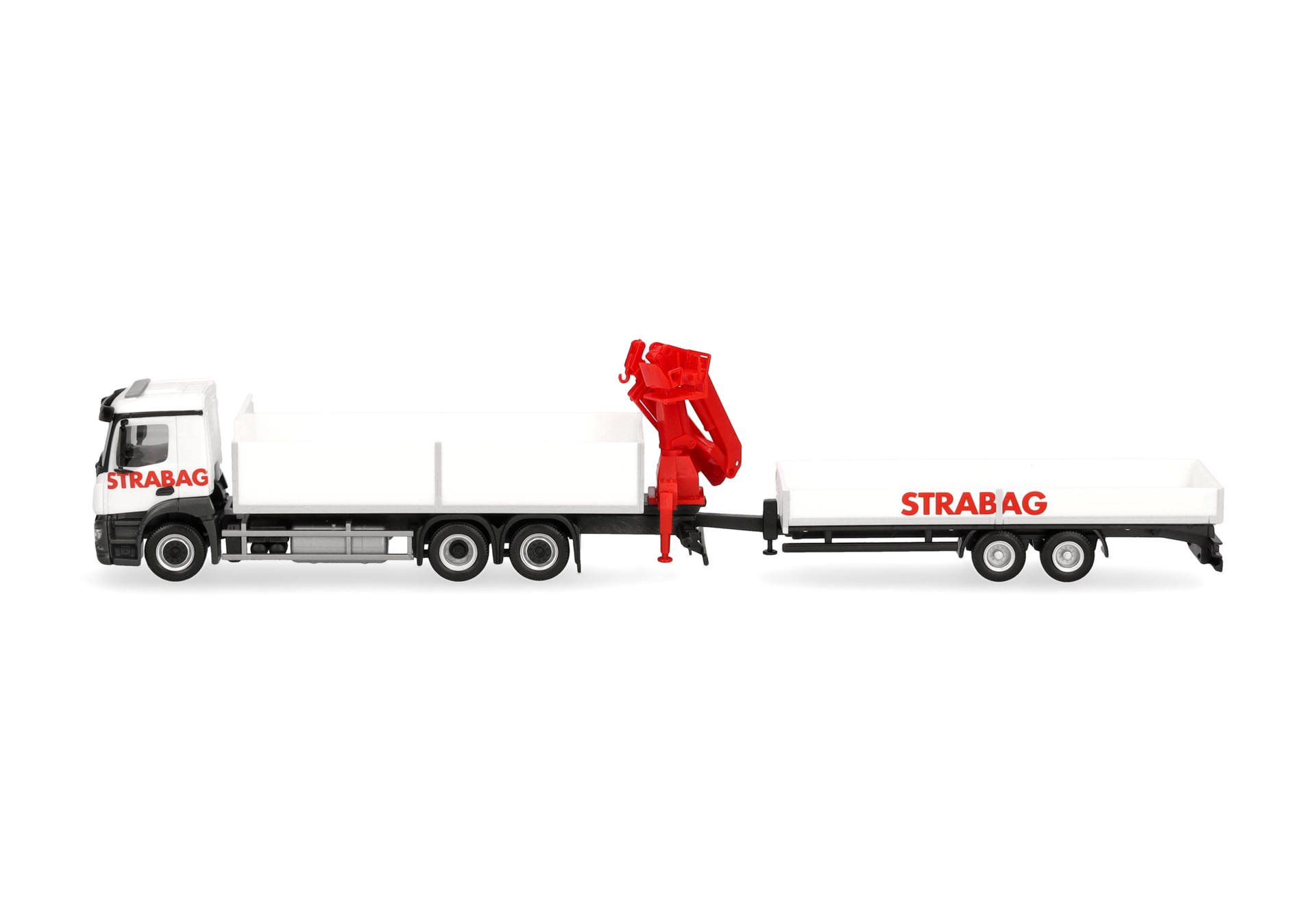 Lkw, Lieferwagen, Flatbed, Kran, Anhänger