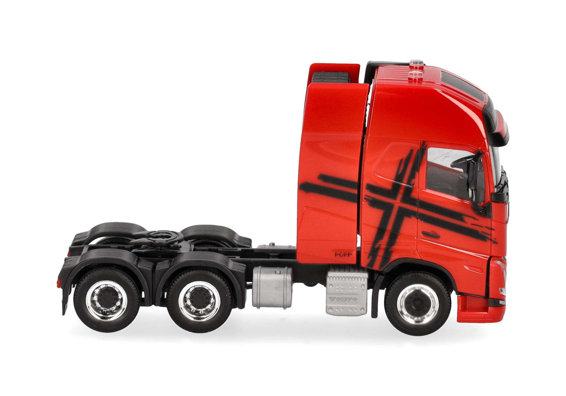 Volvo FH 16 GL XL 2020 rigid tractor with heavy-duty tower 3axles, red-black